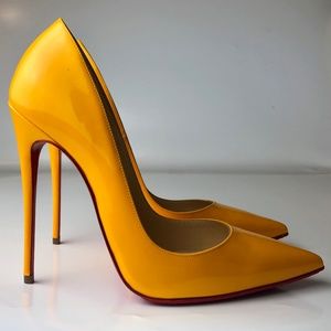 Louboutin So Kate 120 Patent Full Moon Pumps 38